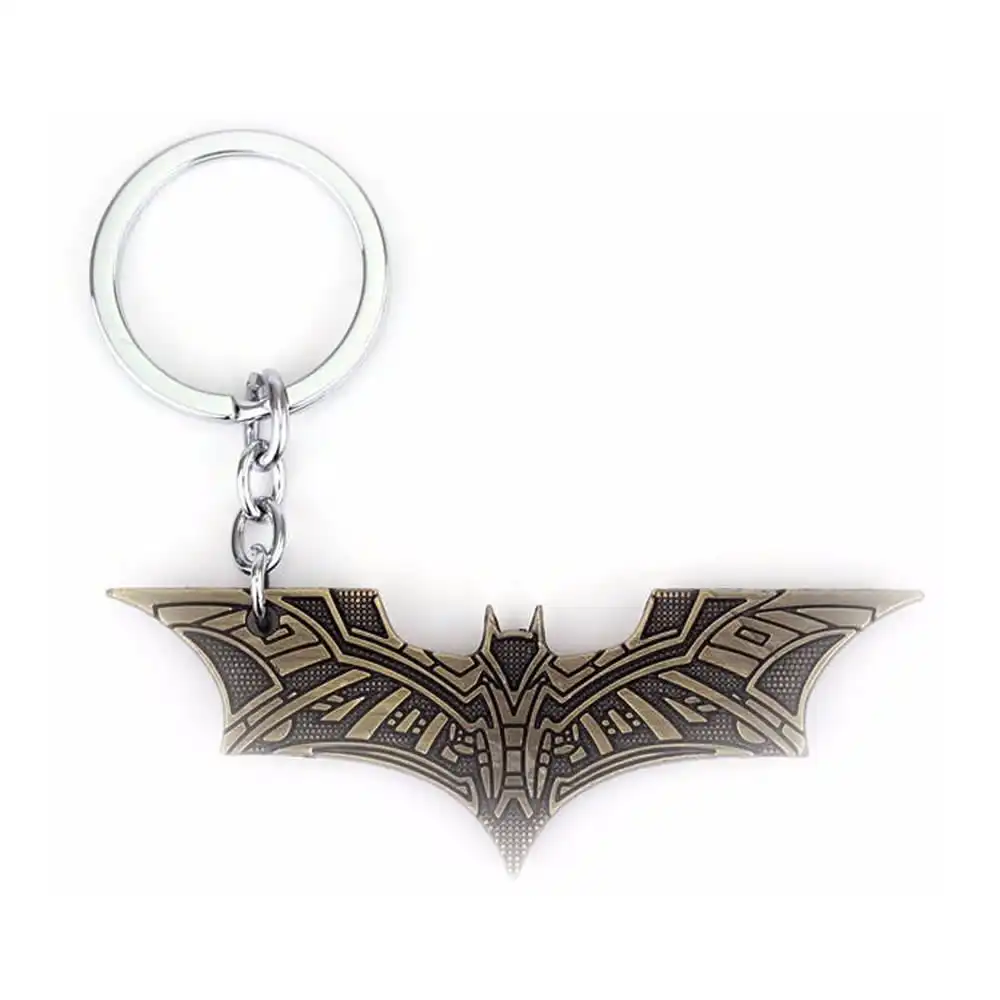 Batman Logo Gold Metal Keychain