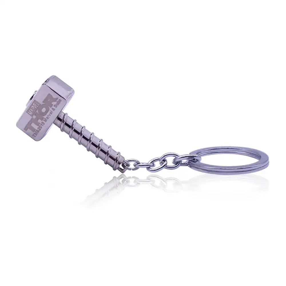 Hammer Metal Silver Keychain