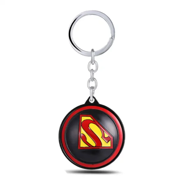 Superman Logo Silver Metal Keychain 5