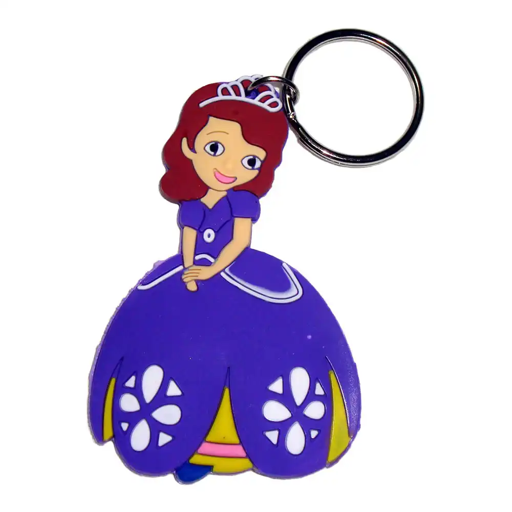 Princess Double Sided Soft Rubber Keychain 11
