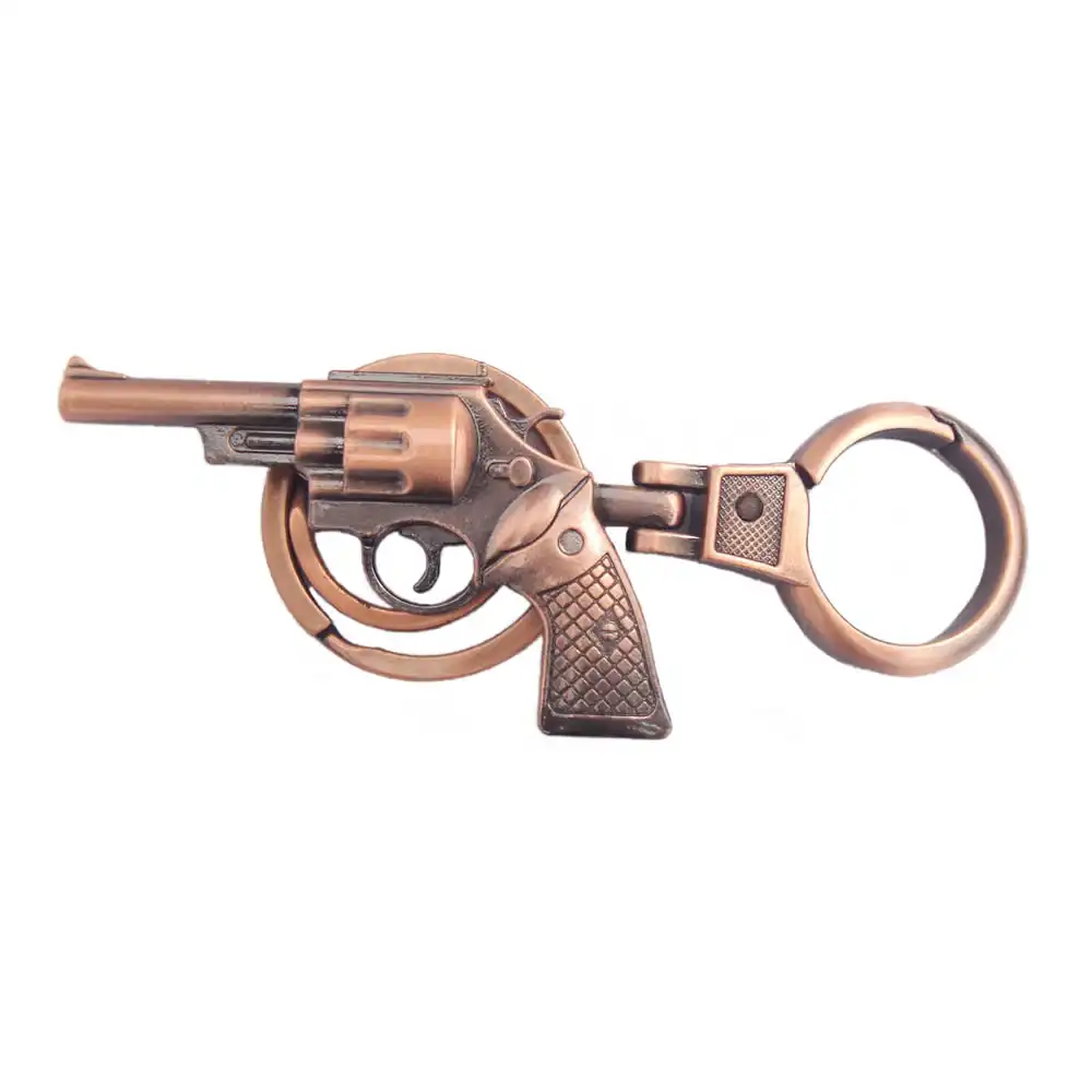Antique Vintage Gun Zinc Alloy Metal Keychain