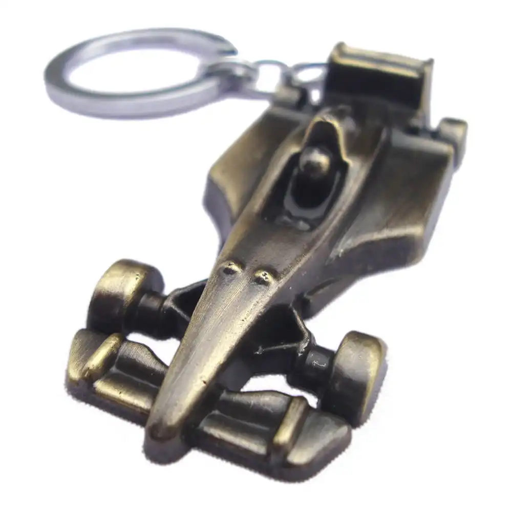 Vintage Ferrari Car Shape Metal Keychain