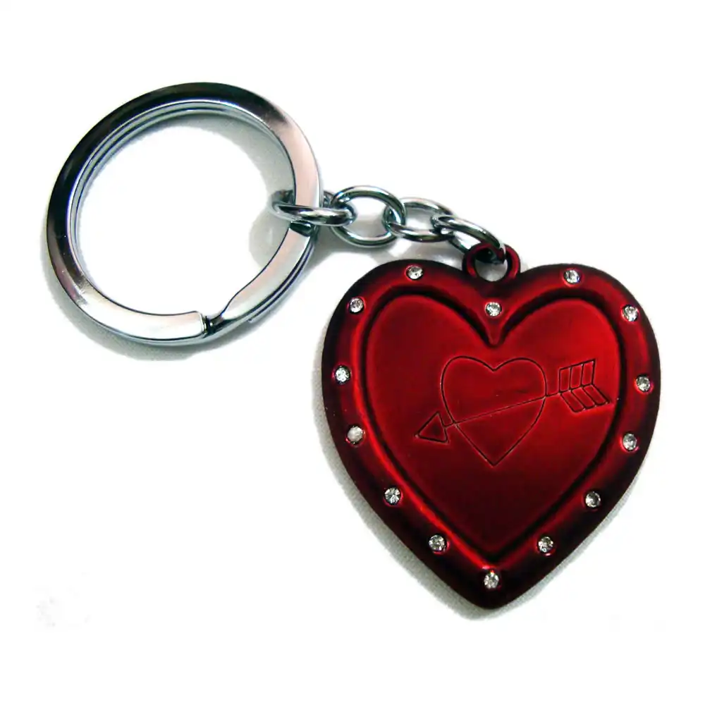 Heart & Diamond Shape Love Keychain