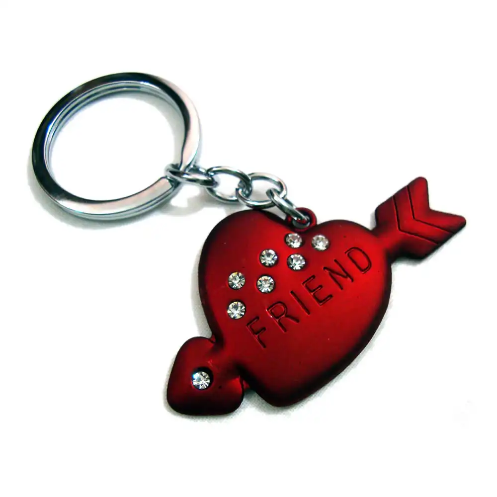 Heart Arrow & Diamond Shape Love Keychain