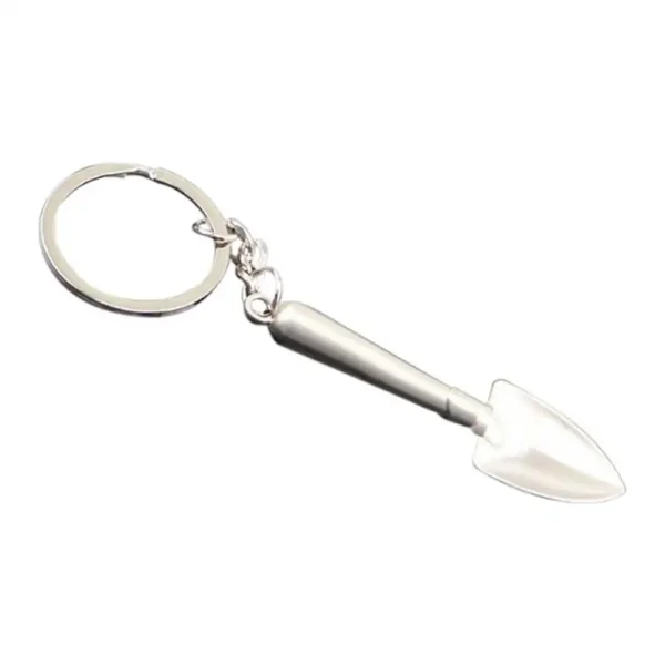 Zinc Alloy Silver Plated Mini Shovel Tools Keychain 10