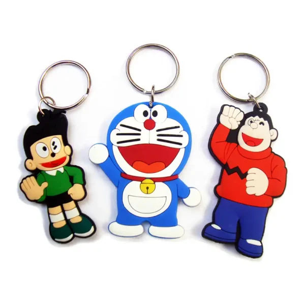 Doremon and friends Rubber Keychain 17