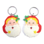 2pcs Christmas Santa Claus Keychain 11