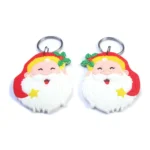 2pcs Christmas Santa Claus Keychain 12