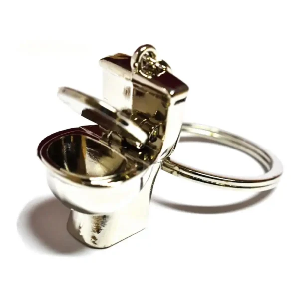 Toilet shaped Metal Keychain 10
