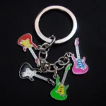 Miny Guitar Metal Keychain 11