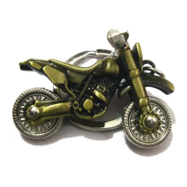 3D Bike Shape Brass Metal Keychain 15