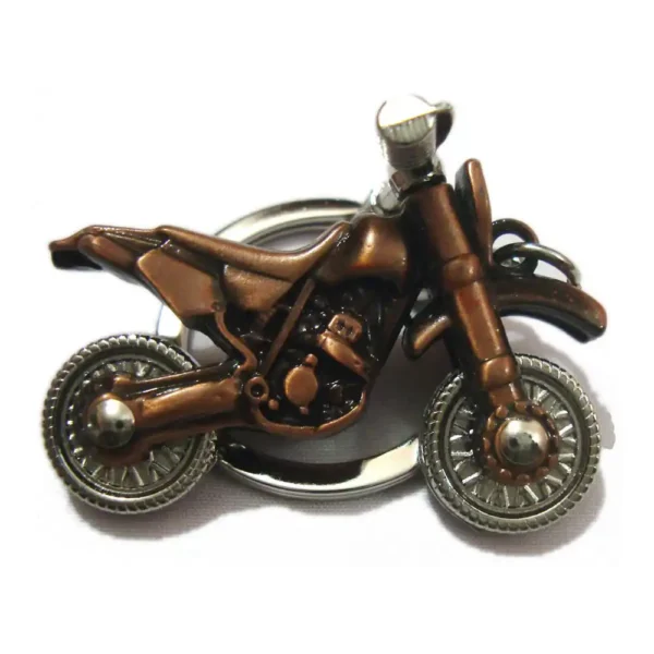3D Bike Shape Brass Metal Keychain 5