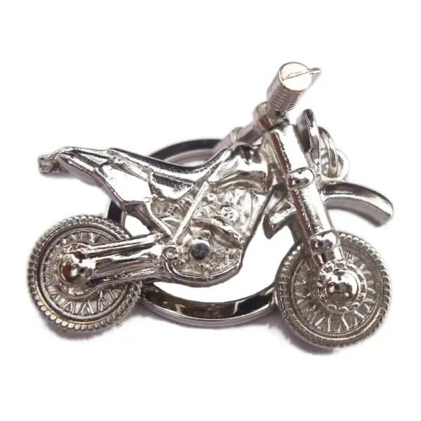 3D Bike Shape Copper Metal Keychain 5