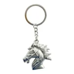 Horse Silver Head Metal Keychain 12
