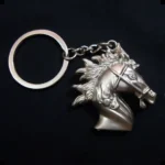 Horse Silver Head Metal Keychain 13