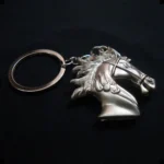 Horse Silver Head Metal Keychain 15