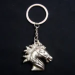 Horse Silver Head Metal Keychain 16