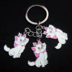 Cute Lovely 3 Cats Metal Keychain 11
