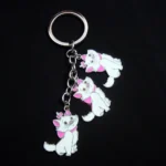 Cute Lovely 3 Cats Metal Keychain 12