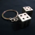 Metal Double Dice Keychain 15