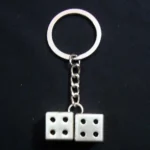 Metal Double Dice Keychain 14
