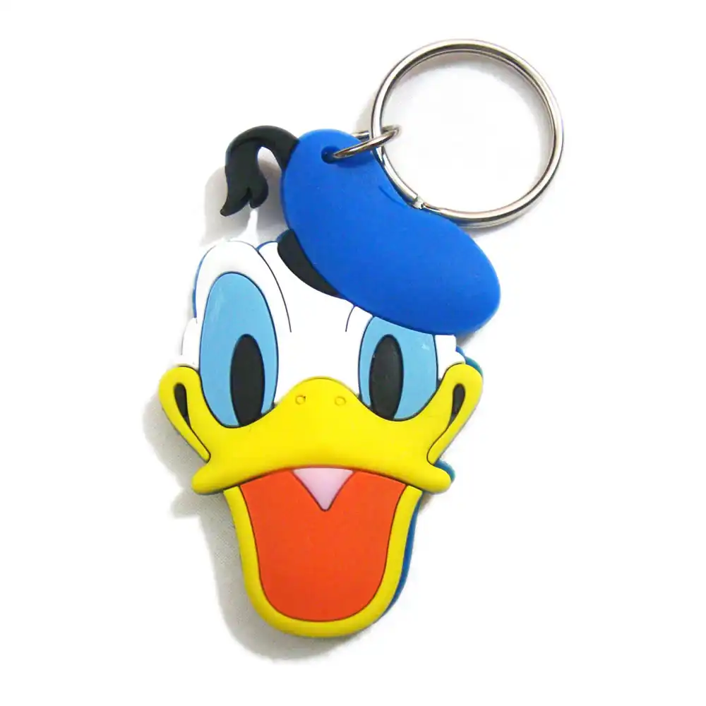Donald Duck Double Sided Rubber Keychain