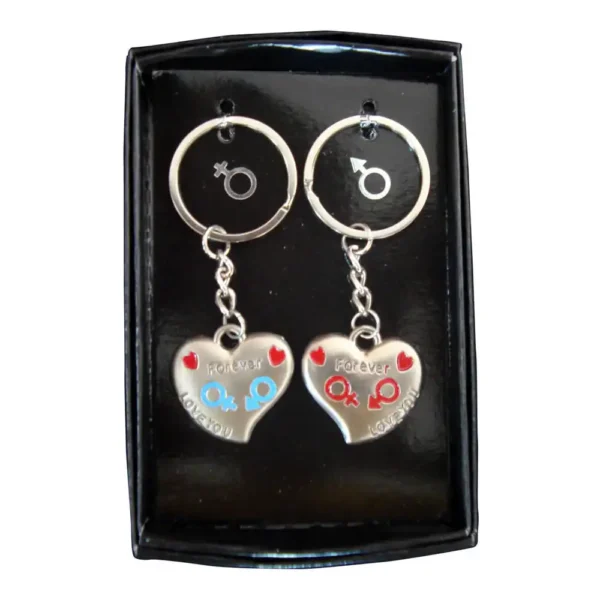 Music Symbol Shape Couple Keychain 6