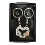 Two Heart Shape Boy Love Girl You Couple Keychain 9