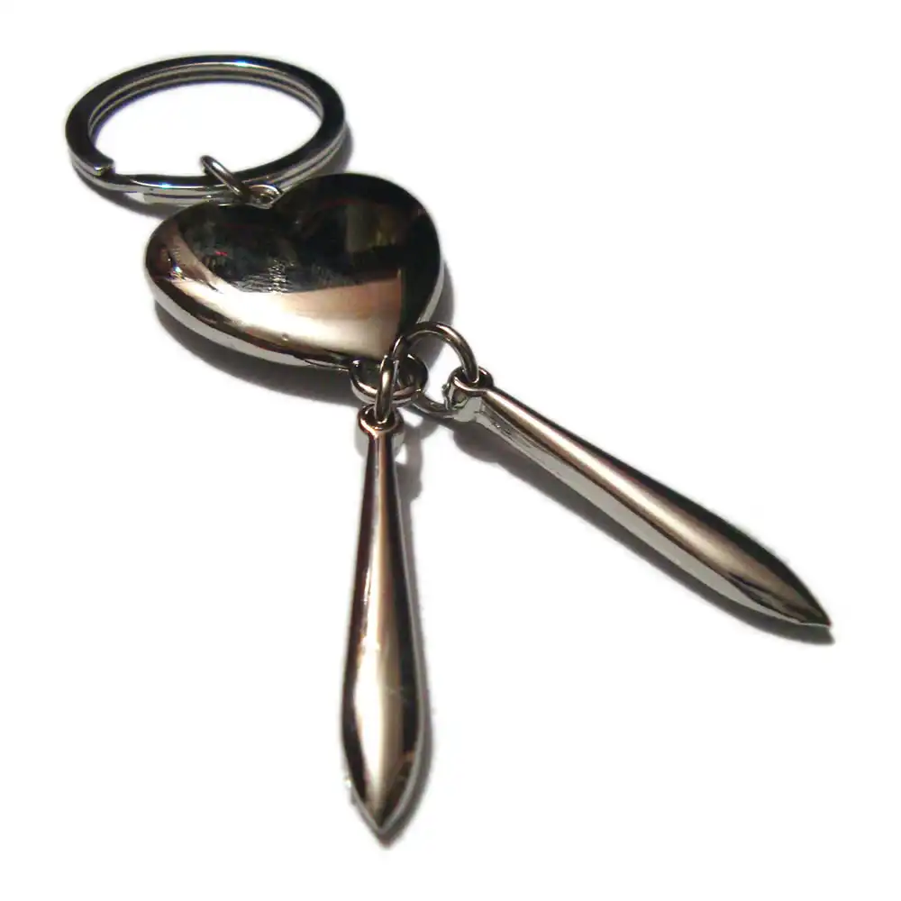 Heart Shape Two Tale Keychain