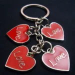 Red Heart Shape Love Metal Keychain 11