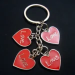 Red Heart Shape Love Metal Keychain 12