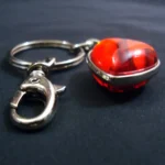 Heart Shape Red Stone & Metal Love Keychain 13