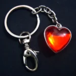 Heart Shape Red Stone & Metal Love Keychain 14