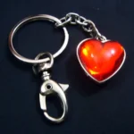 Heart Shape Red Stone & Metal Love Keychain 15