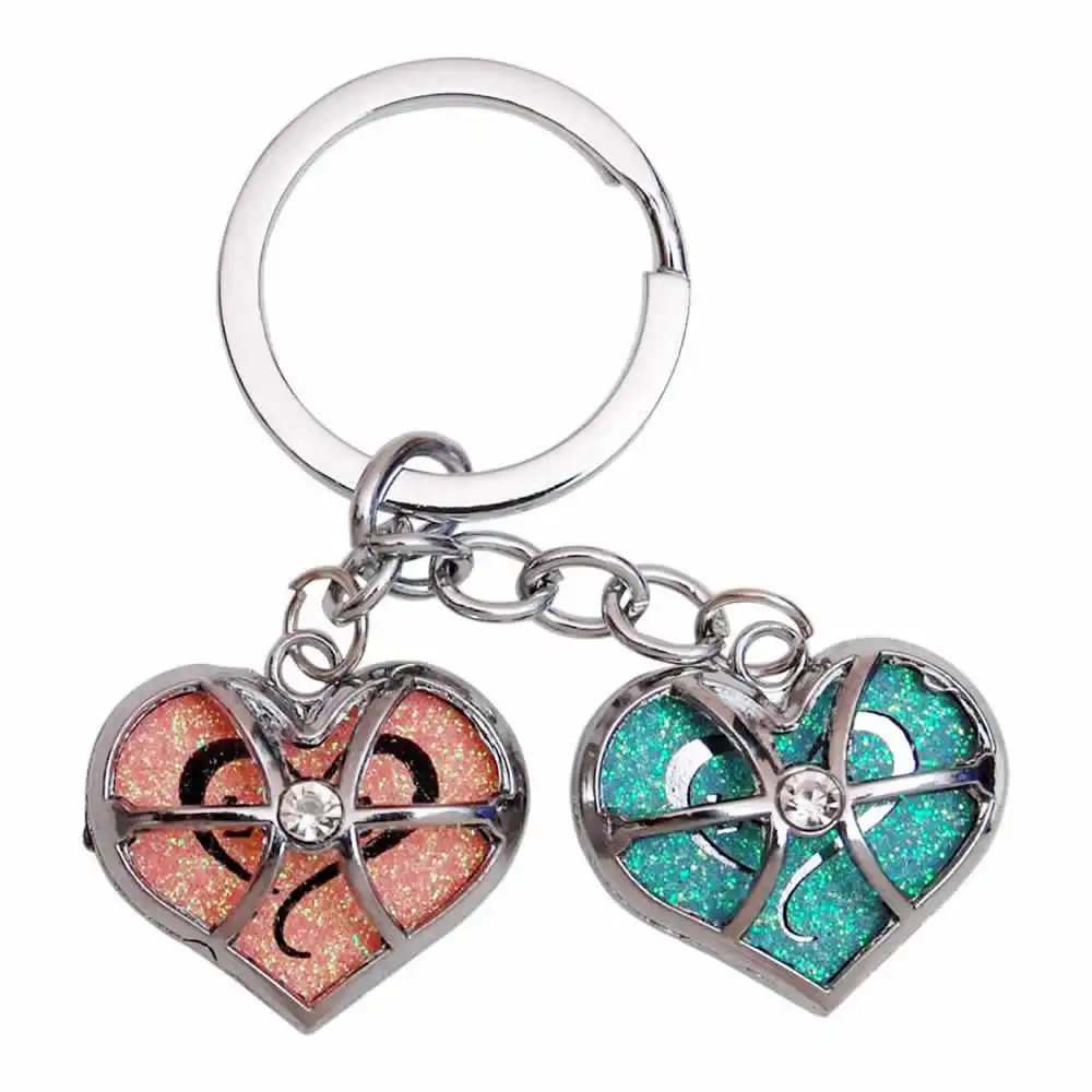 Fancy Hearts Shape Keychain
