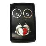Dolphin Love Heart Shape Couple Keychain 9