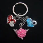 Hearts & Pink Rose Shape Keychain 11
