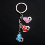 Three Hearts Shape Keychain 12