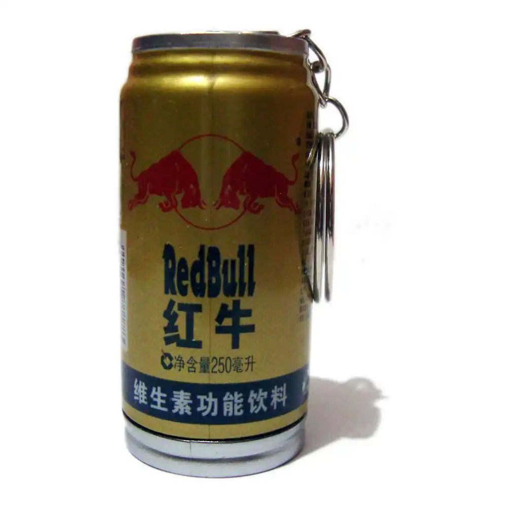 Can Red Bull Shape Portable Ballpoint Pen Fancy Keychain