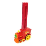 Red Toy Train Dominoes Building Blocks Electric Musical Engine 19